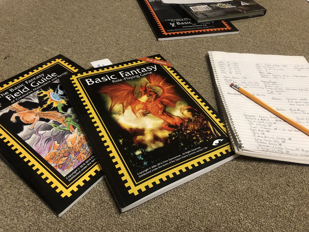 mastersofmb's tweet photo. Loving this system! Super simple and lots of room for home brew options. Winning the #RPG system award! 
#rpg #basicfantasyrpg #basicroleplayinggame #roleplayinggames #dice #games #fun #d20 #mastersofmakebelieve #ttrpg #tabletopgames #tabletoproleplayinggames https://t.co/BDhKdMFClf