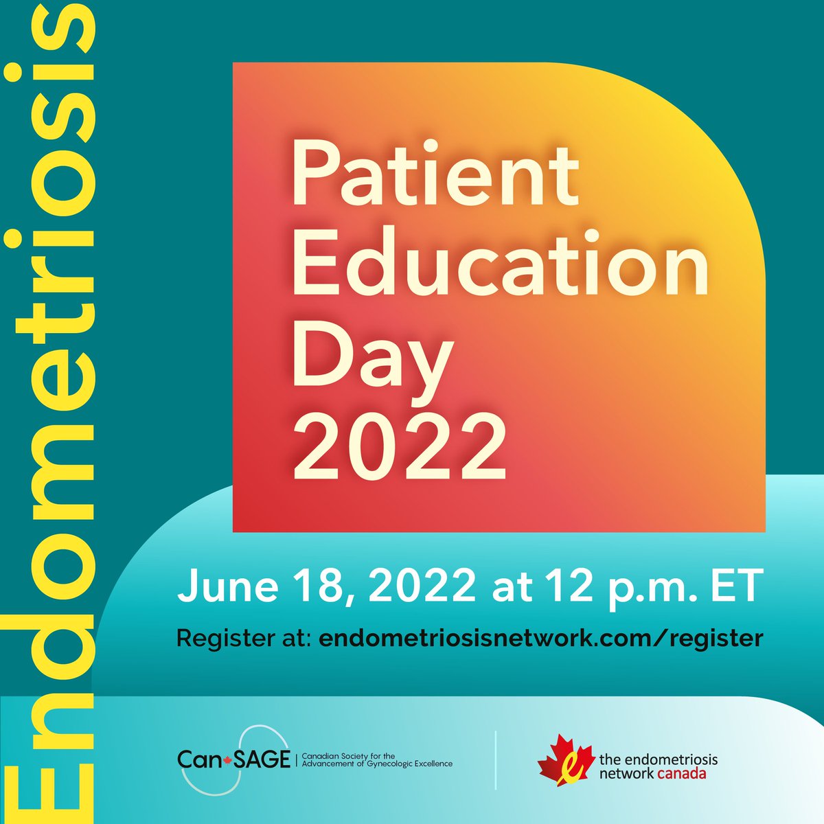 Registration is now open for Patient Education Day 2022!

Whether you are new to #endometriosis or have already had a long journey with the disease, this free, virtual educational event on June 18th at 12 p.m. ET has something for everyone.

Learn more: endometriosisnetwork.com/patient-educat…