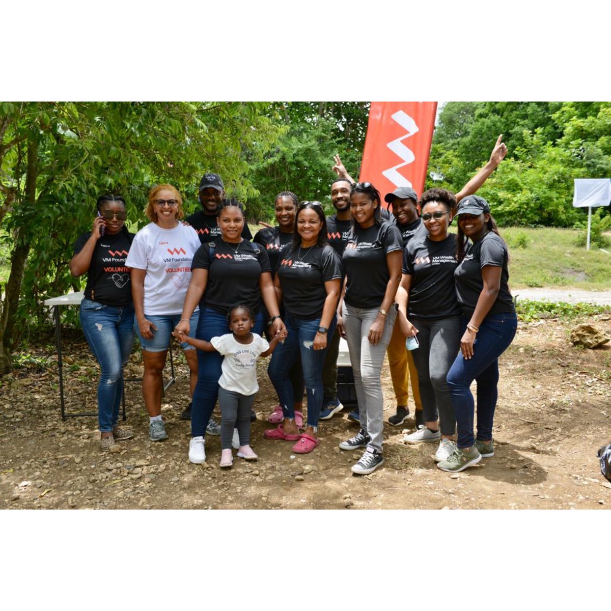 myvmgroup's tweet photo. Our VM Wealth Team Members and VM Group volunteers are on location at ST Toolies River in Clarendon for clean up activities, sign unveiling and bin donation.
#VMWealth #TransformYourEveryday https://t.co/uTtx5SQfpo