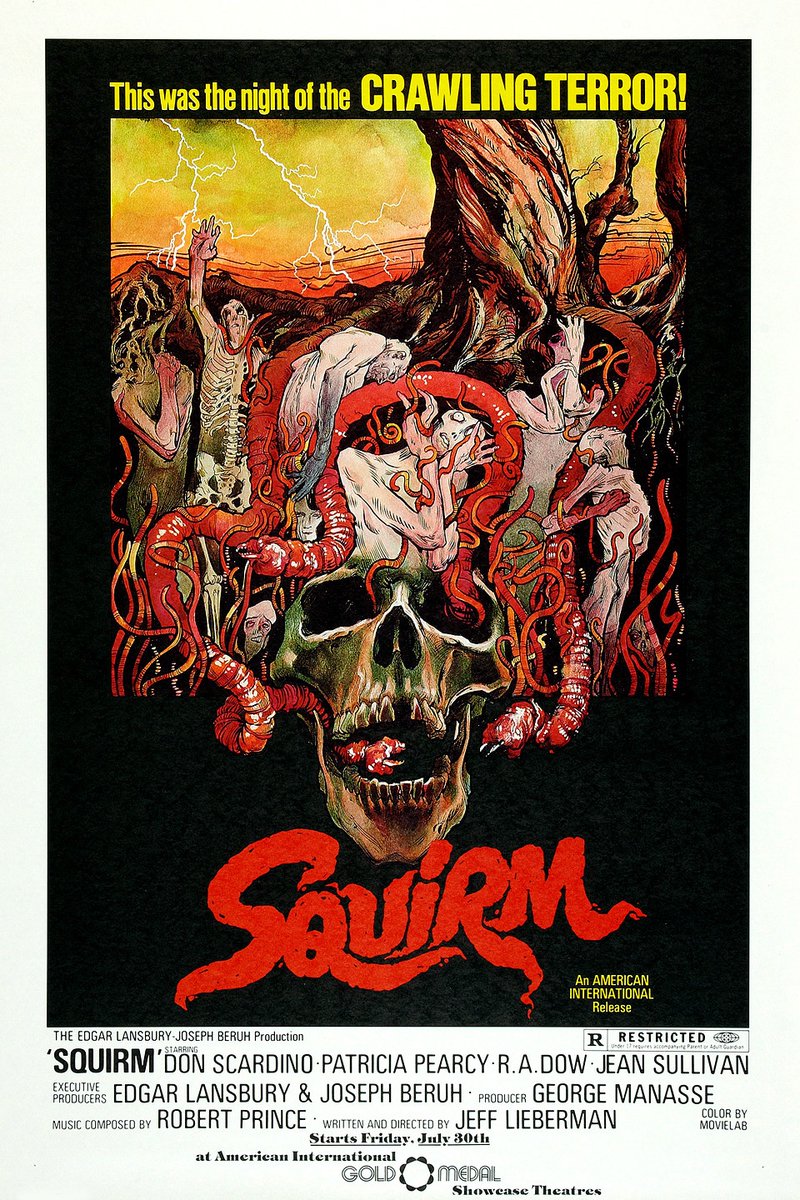 EugWSerra's tweet photo. On July 30, 1976, Squirm was released. #Squirm #DonScardino
#PatriciaPearcy #RADow
#JeanSullivan #PeterMacLean
#FranHiggins #WilliamNewman https://t.co/8Q8HmVuodI
