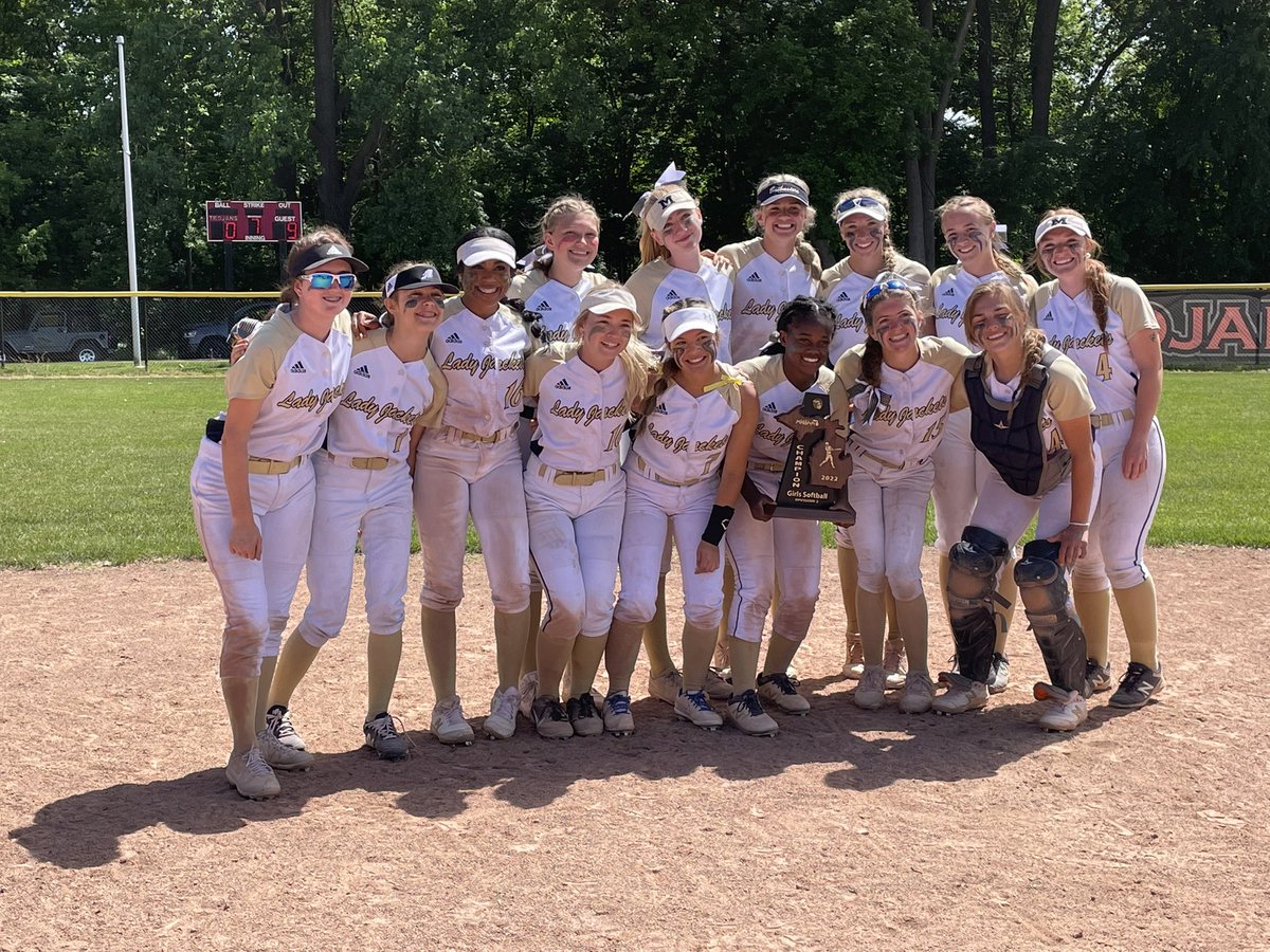 DCDSAthletics's tweet photo. SOFTBALL:  Back to Back @MHSAA district champions. #dcdsathletics #jacketup https://t.co/Gun1behcUd