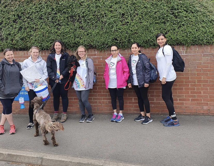 rlsadler1's tweet photo. Today we walked from QHB to RDH (12miles!!!) to help raise money for the Stroke Garden Project 🧠🍃 An outdoor space to help support our patients rehabilitation is so important - please donate &amp; share! 💗 
https://t.co/KdyVoXA0HK
@UHDBTrust @hospitalcharity @TheStrokeAssoc https://t.co/kEn7aXBWDK