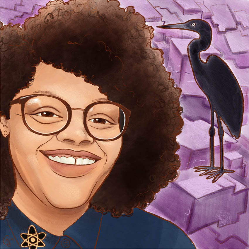 CaseyGirard's tweet photo. Hey y’all! My name is Yesenia Arroyo &amp; I’m a geologist &amp; science communicator.I joined @BlackAFinSTEM right before BBW2021 in search of community w/ other Black folks in STEM. Currently,I'm a research assistant on the GeoSPACE planetary geology field course, #BlackBirdersWeek2022 https://t.co/npkwIVJbcc