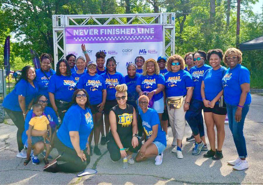 Sigma Saturday-Greater Service, Greater Progress:  Enjoyed gathering with my SGRho Eta Mu Sigma Chapter Sorors at the March of Dimes (MOD) March for Babies!Congrats to our MOD Chapter Chair, Soror Dee Dee Bursey on her impactful leadership!
💙💛💜
#AMotherofaMovement
#SGRho1922