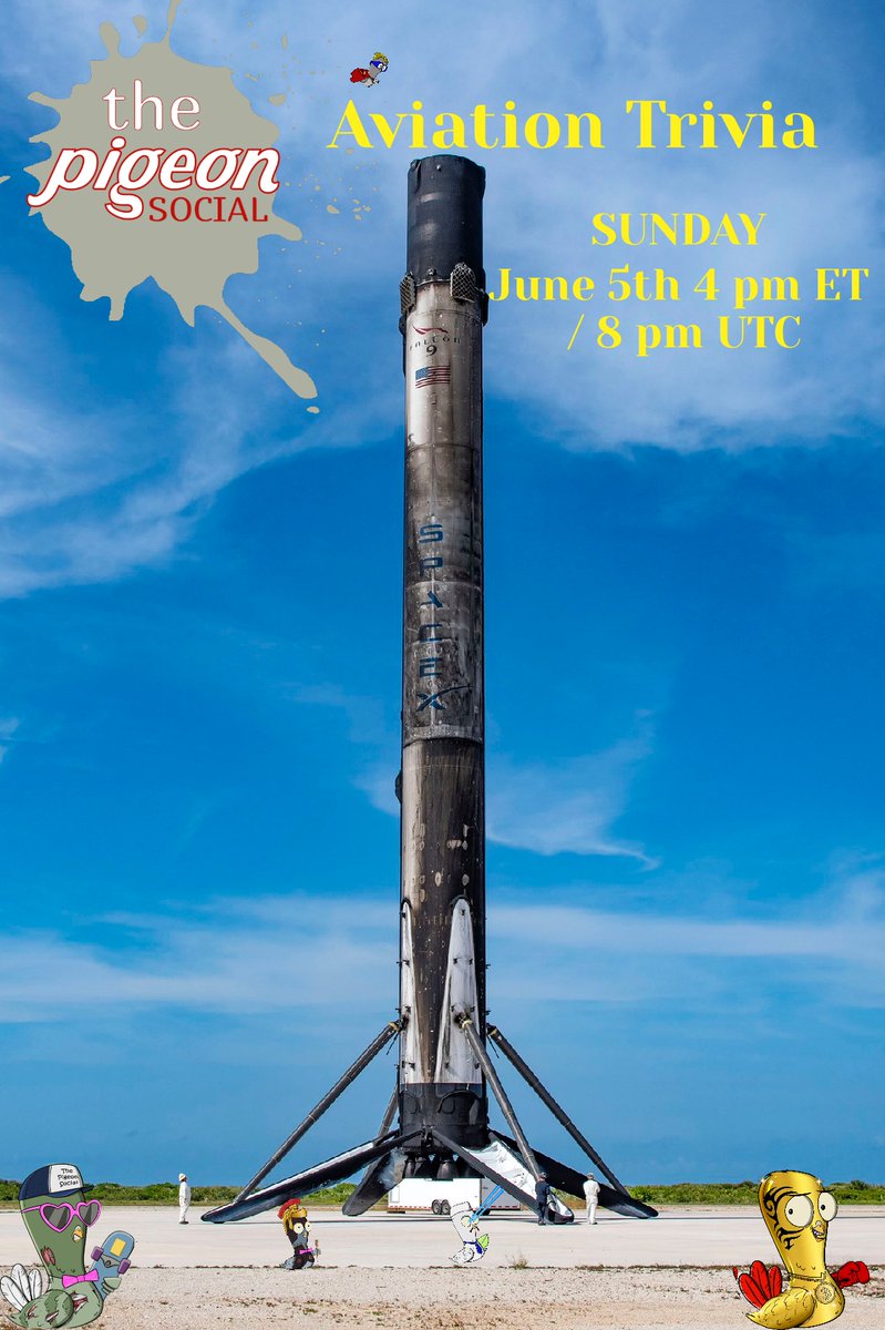 FreedomFlockerz's tweet photo. 🚨24 HOURS UNTIL TRIVIA🚨
🚀Aviation Trivia!🚀 #13
June 5th
4 pm ET / 8 pm UTC
Out of the World Fun!
👉https://t.co/0L4UYuIVsR
🏆1st Place Prize @BossBabesNFT🏆
🎁Random Giveaway🎁
#NFT #nfts #NFTCommmunity #pigeonsflytogether #NFTGiveaways #nftfreemint https://t.co/qNaMFM1Qsh