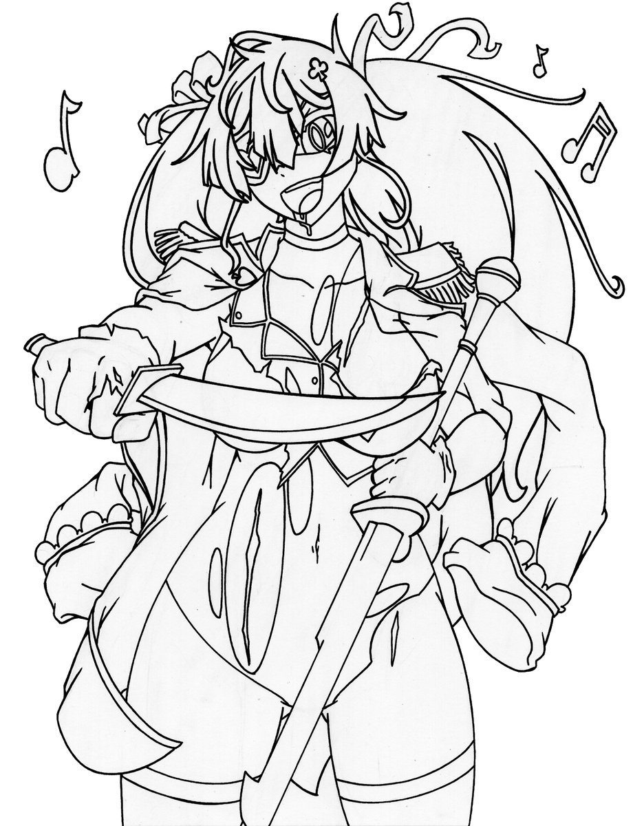 ShiriYoni's tweet photo. WIP
I've been getting into D&amp;D lately, and because I'm a weaby little turd I decided to base my character off of Marine Houshou. And also because I'm a horny weaby little turd I had to draw her out.
Soo~ here it is, and I'll post the finished version later on! #hololive 
#Holoart https://t.co/te0BzElH3j