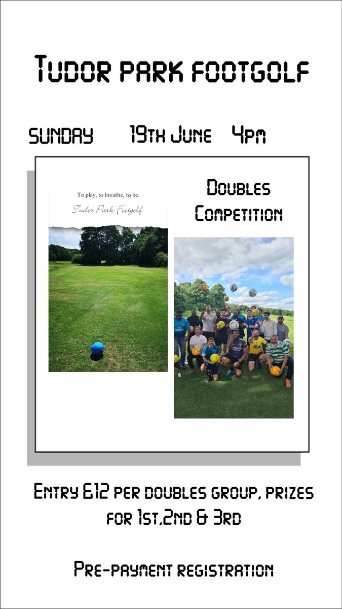 footgolfbarnet's tweet photo. ⚽️Announcing our footgolf doubles competition⚽️ https://t.co/XGZSOjOuBi