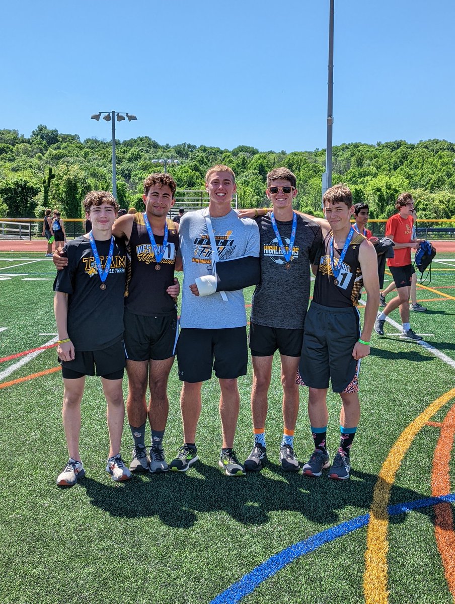 The 4 x 800 meter is going to the Group Championship Meet!!  Francesco Petrosillo, John Basil, Colin Menier and first time 800 runner Chase Appell!!  Thank you Wyatt Space for your advice!! <a href="/TrackWm/">WMGirlsTrack</a> @WestMilfordSupt <a href="/WMAthleticDept/">WMAthletics</a> <a href="/WMTHSPrincipal/">WMTHS Principal</a> <a href="/DanNovak14/">Dan Novak</a> <a href="/Bleslie_22/">Brian Leslie</a>