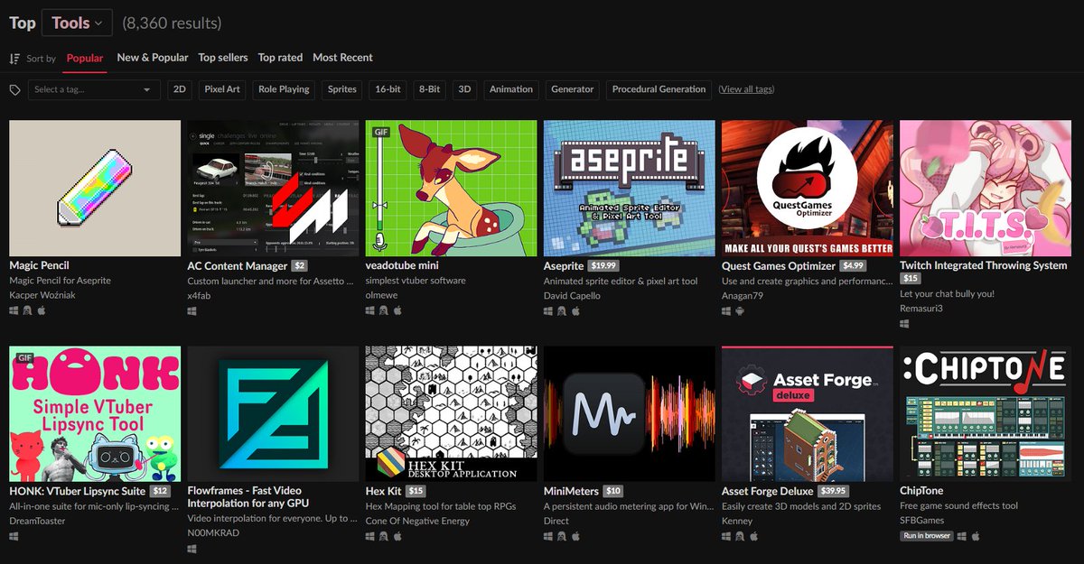 ThKasparrr's tweet photo. Oh, and Magic Pencil is the #1 tool on @itchio today https://t.co/Fz2Iu3umaB