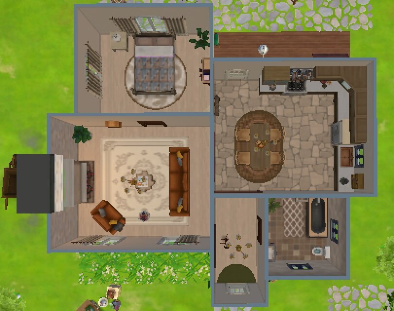 tsm_rinna's tweet photo. Just finished my Country Cottage 🥰🌾 for @m_amaliaww 's #tsmrentalchallenge

Finally my second lot isn't bare anymore 😆 loved the shell and size 💕

#TheSimsMobile https://t.co/vZjUEDz48M