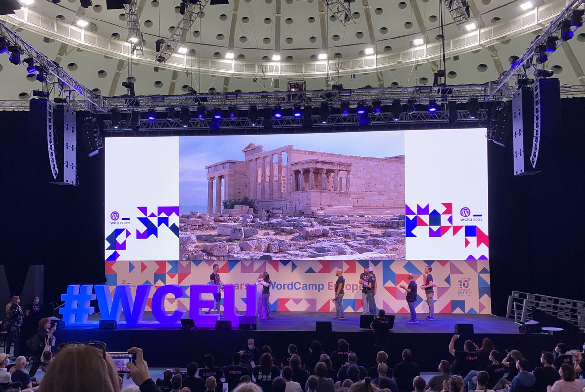 Thanks to all who have made WordCamp Europe 2022 in Porto happen. See y’all in 2023 in Athens 🇬🇷! #WCEU