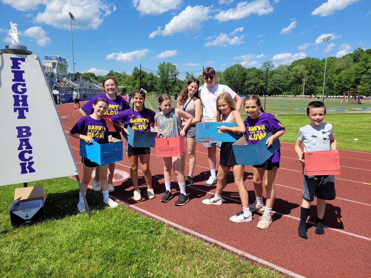 Mahopac Students Against Cancer - Relay for Life! Cardboard Box Car Lap with Survivor Gabby &amp; her team.