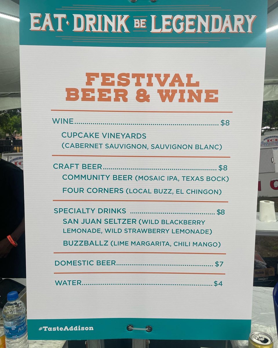 SanJuanSeltzer's tweet photo. Hello Addison, Texas!!!! We’re out here at #TasteofAddison!!! #VisitAddison #Texas #HardSeltzer #SpikedSeltzer https://t.co/rPT5z7CLA9