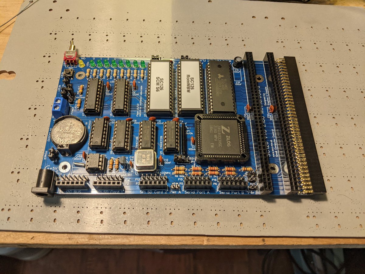 Just built an #SC126 #Z180 based #computer #kit.  Haven't powered it up yet, but it looks nice.  Excited to write some #BASIC programs on it and see what it can do.