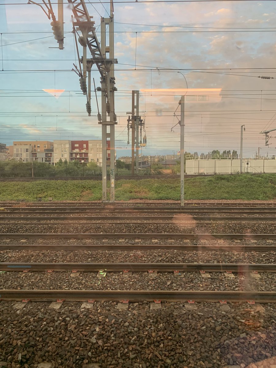 divawithabpack's tweet photo. On the Eurostar home from Paris and this has been my view for almost 2 hours. We’re stuck. Electrical failure on the line. And the buffet cars are running out of booze. I think I’m so grateful to have had a couple of days abroad, I’m not even mad. YET… https://t.co/tO4z72dlyL