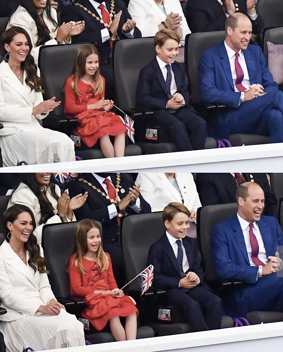 RoyallyBelle_'s tweet photo. They look so happy, y’all!🥰❤️

The Cambridges at the #PlatinumPartyatthePalace https://t.co/BrjInRrZb7