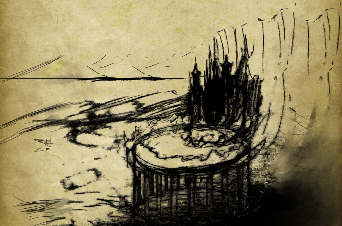mortegardgame's tweet photo. 🕯️#Mortegard Lore of the Day🕯️
The enigmatic silhouette of Ravencrown Keep leers from the edge of the cliff face from which it's carved. No outsider has witnessed what occurs within the limestone pillars, but the blood-stained sand, visible even from a distance, speaks volumes... https://t.co/ja7lM50eMG