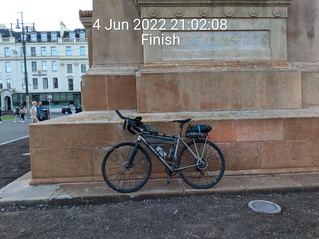 JimRadcock's tweet photo. #transscotland22 Finish ☀️☀️ https://t.co/UJ231VCx4i