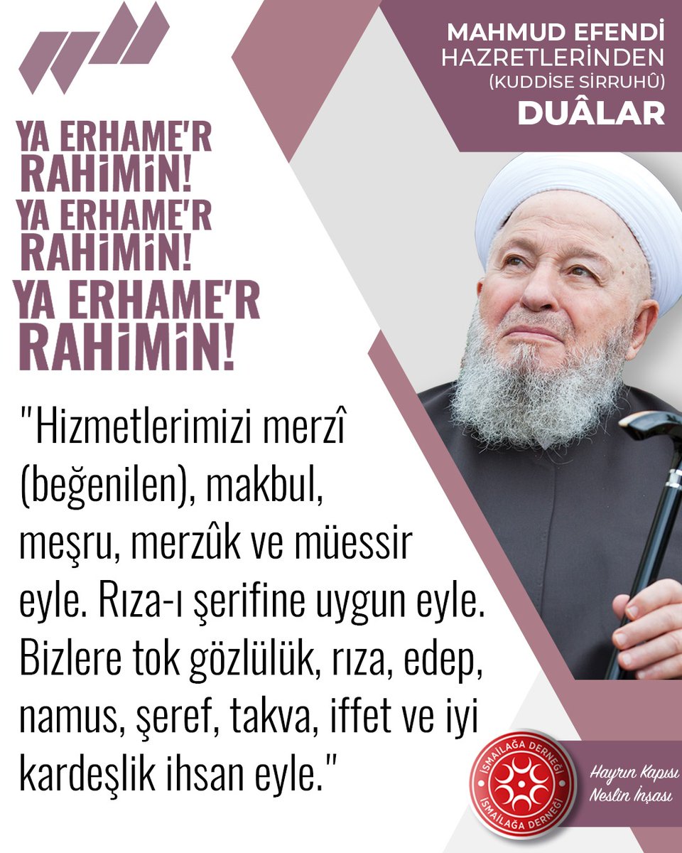 #MahmudEfendiHazretleri’nden duâlar..