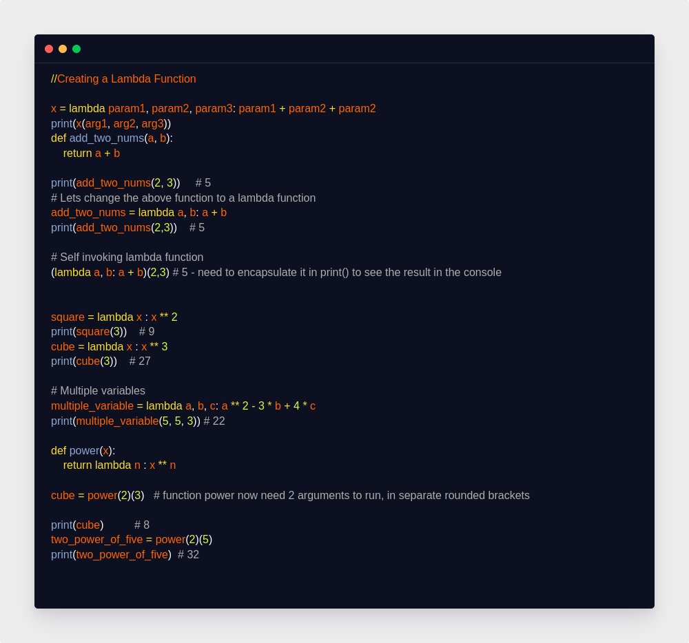 _nancvida's tweet image. Day 22 of Python #100DaysOfCode  #codeHive2022 #AkiraChix  Creating Lambda functions in Python