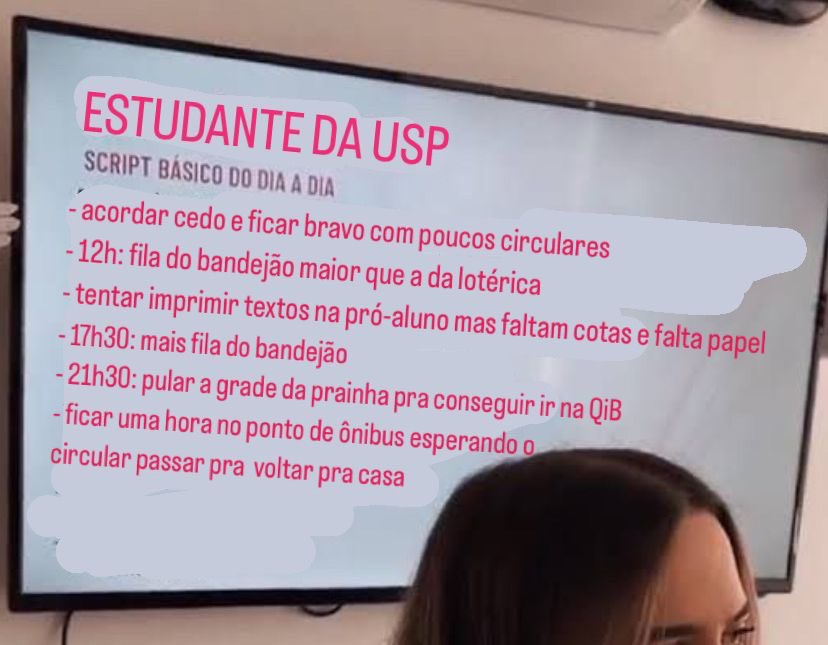 E script básico do dia a dia do uspiano tá como? 😳