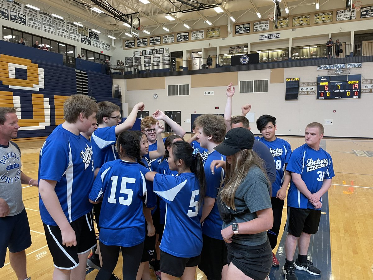 EVHSAthletics's tweet photo. The PI Dakota Hawks are STATE CHAMPIONS in Adapted Softball following an impressive 19-6 win over Anoka-Hennepin in the Finals! CI Hawks will play for 3rd place shortly! #WaytogoHawks https://t.co/zJppS9PDbJ