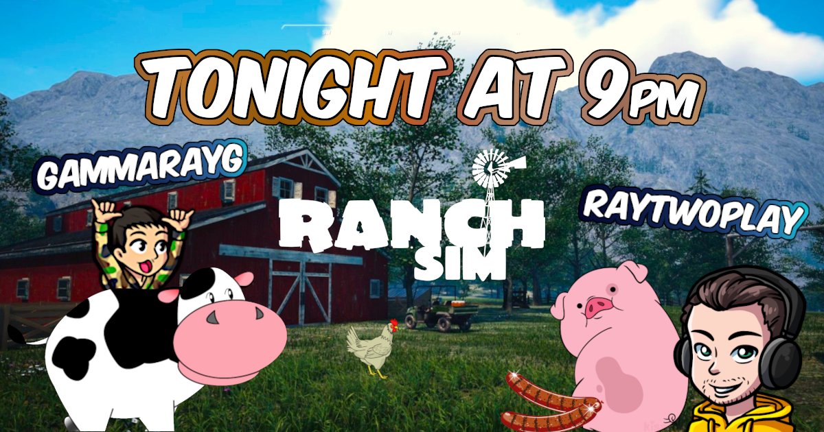 RayTwoPlay's tweet image. We're back at the farm with some more #RanchSim with @GammaRayGaming1 - come check us out: twitch.tv/raytwoplay