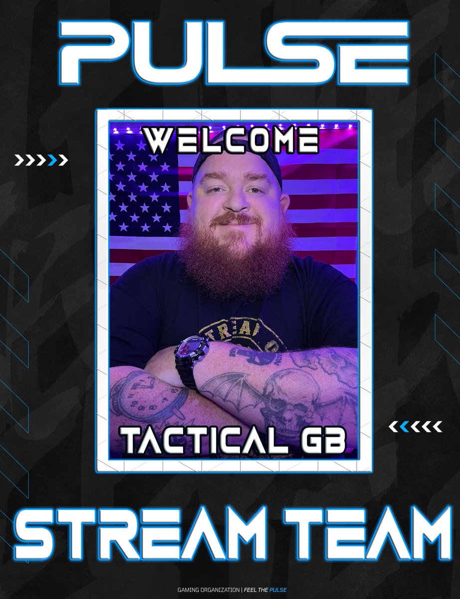 Pulse welcomes TacticalGB! @TactGingerBeard has been streaming for 3 years but calls Twitch his home. He's a proud preacher, husband,  and father. He mainly plays Warzone but open to other games when he spends time with his community.