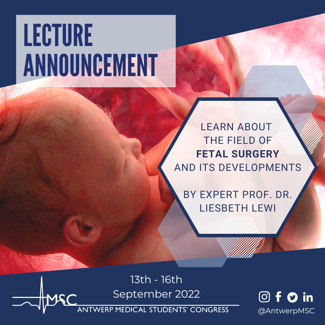 AntwerpMSC's tweet photo. 🆕 KEYNOTE ANNOUNCEMENT – FETAL SURGERY by prof. dr. Liesbeth Lewi

‼ Interested? You can submit your abstract now at https://t.co/gtBWlt0fap! #AMSC2022 #AntwerpMSC https://t.co/8c9oyj6IfW