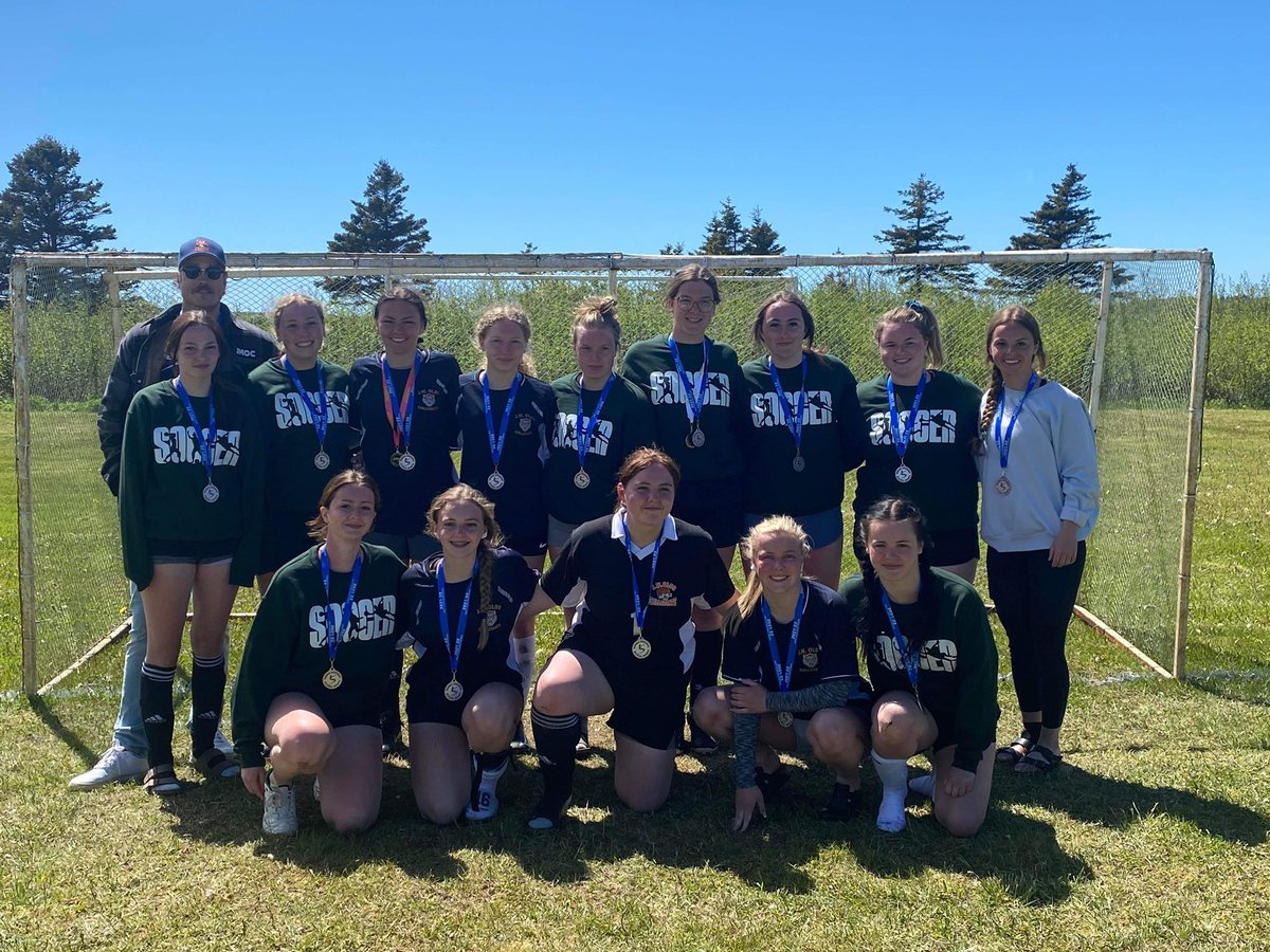 Silver medal for these hardworking young ladies in their first ever outdoor soccer provincials. Congrats to <a href="/GlovertownAcad/">Glovertown Academy</a> on the win. Soccer is alive and well in central east <a href="/schoolsportsnl/">School Sports NL</a>