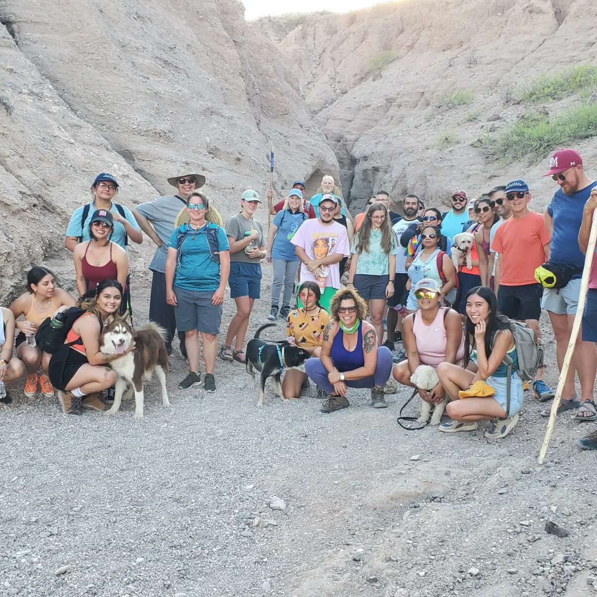 Our Pride Hike yesterday evening was a wonderful success!
So many great people joined us❣️
Special Thank You to <a href="/friendsomdp/">Friends of OMDP</a>, <a href="/pflaglc/">PFLAG Las Cruces</a>  and Beloved Community!

#pridehike #community #snmpride