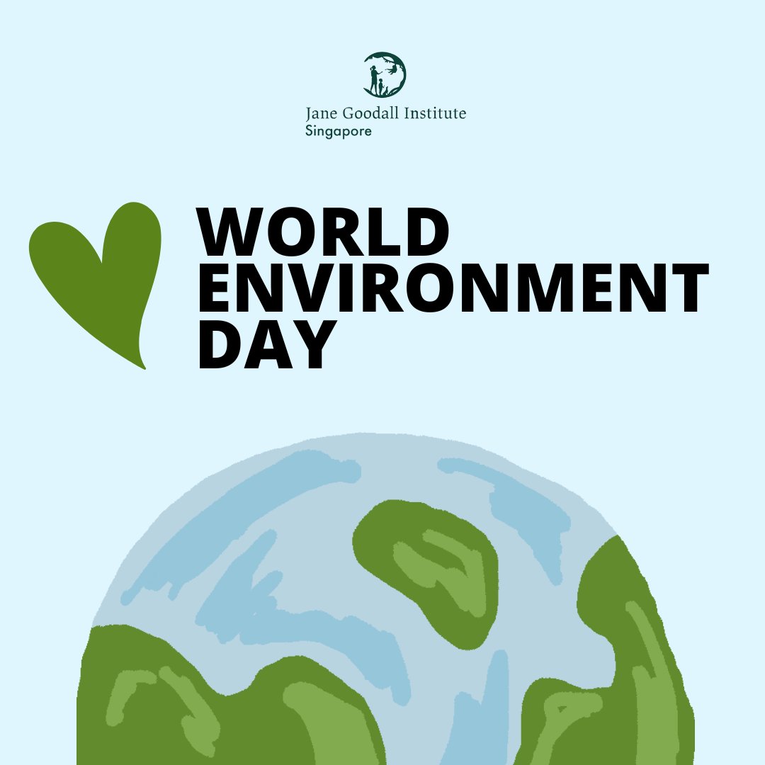 Today and tomorrow, let us pledge to #OnlyOneEarth and nurture our relationship with nature. Happy World Environment Day from Jane Goodall Singapore! 🌏