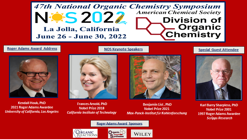 angierangeles's tweet photo. We are truly honored to have 3 Nobel Laureates: @francesarnold (2018), @ben_list (2021) and K. B. Sharpless (2001) and 2 Roger Adams Awardees: @houk1000 (2021) and K. B. Sharpelss (1997) @ACSOrganic’s premier event..#NOS2022! @NobelPrize @OrgSynth
https://t.co/RzqZAZrJJg https://t.co/qkVd6lKsjr