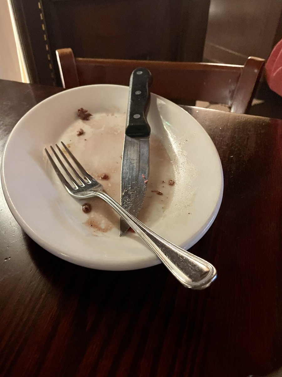 moonfighter1985's tweet photo. Well you guys, I didn’t get a good look at the steak before he made it disappear, but Harry Carey’s is good! 10/10, would eat again. #SPNChicago #teenagersIDK #spnRoadTrip https://t.co/eZJvWcYO6m