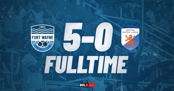 FortWayneFC's tweet photo. Fulltime. We're bringing 3 points back to Fort Wayne! 

#FWFC #Path2Pro https://t.co/CTREoa9RAZ