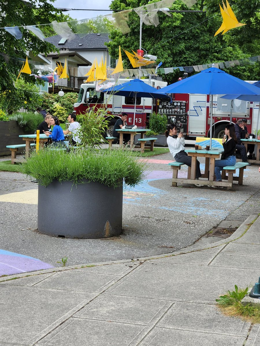 Traffic Engineer: I don't know guys,  closing a road won't be good for fire truck access in an emergency

Fire fighters: ok boys let's take out ol' red for a coffee run, I found this really pleasant space with a great café