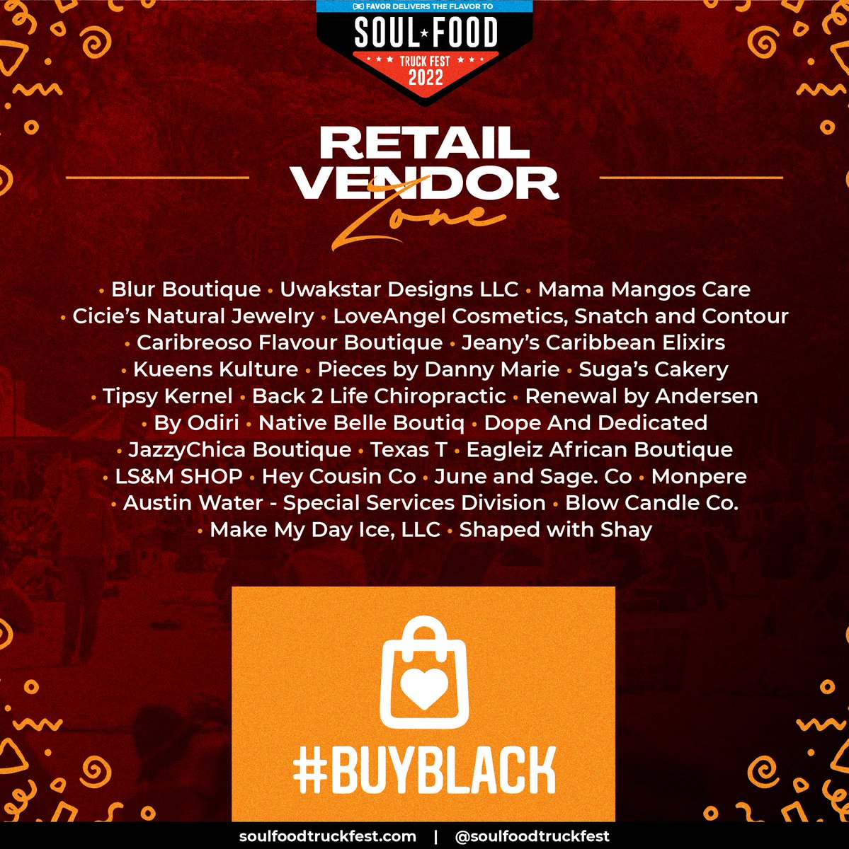 Do you love shopping Black-owned? Check out 30+ vendors at the Soul Food Truck Fest! Get your tickets. Link in bio or go to soulfoodtruckfest.com

Soul Food Truck Fest
Saturday, June 18
11 am - 7 pm
Huston-Tillotson University
Austin, TX

#blackbusiness #blackbiz #soulfood