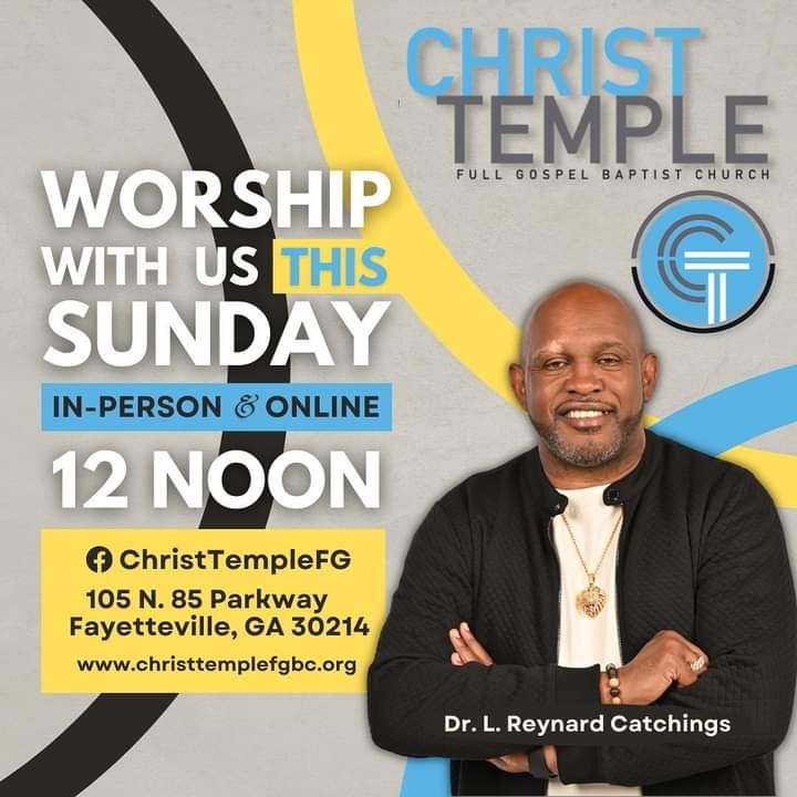 ChristTempleFG's tweet image. Join us for Pentacostal Sunday tomorrow morning! #ChristTempleFGBC #FayettevilleChurch #GeorgiaChurch #Livestream #Facebook #Twitter