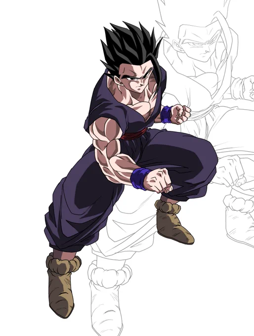スーパーヒーロー 楽しみすぎて 悟飯描きたくなりました。 