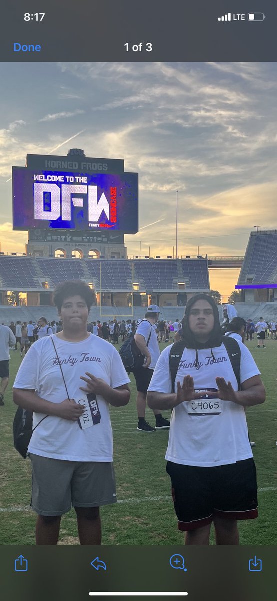 Had a Amazing time #DFWShowcase @TCUFootball thank you for the opportunity🔥