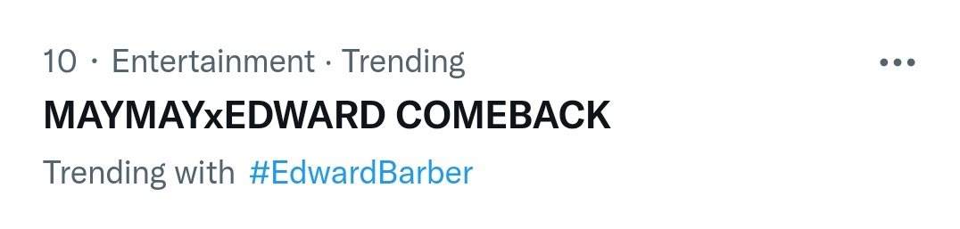 mwtrendsetter's tweet photo. Our tag is trending at 10th spot now! 

#ASAPcomeback @ASAPOfficial @iwantasapofc

MAYMAYxEDWARD COMEBACK
#MayWard
@maymayentrata07 @Barber_Edward_ https://t.co/QgeoAlhJtz