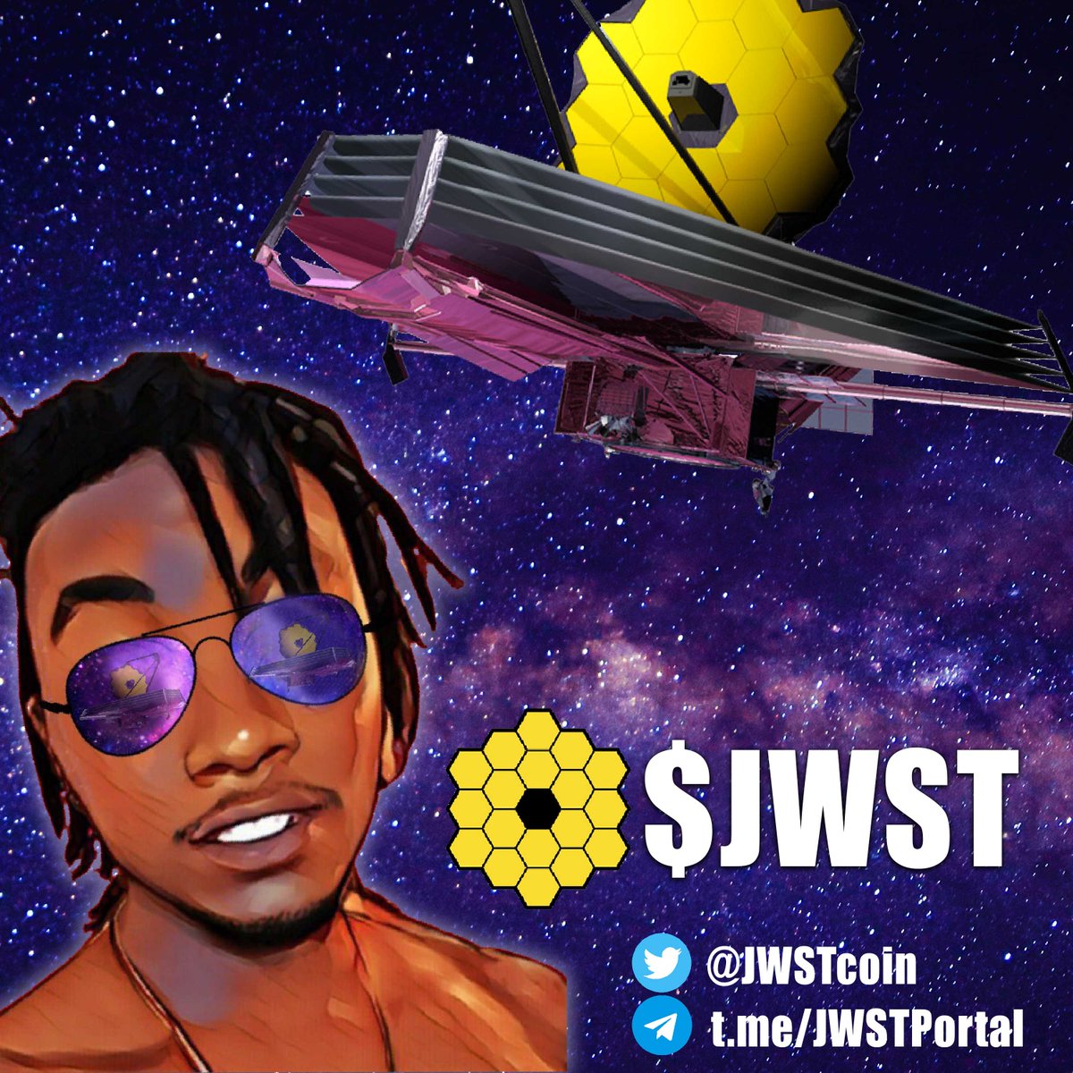 th3supe's tweet photo. @1goonrich James Webb Space Telescope (JWST) is the most powerful telescope ever launched into space. It's a $10 billion instrument. With your support we can take $JWST @JWSTcoin to a minimum  $1 billion MC. LFG!!! #NASA #NASAWebb #BNB #BSC #JWST https://t.co/i2Gwu8U3Hl