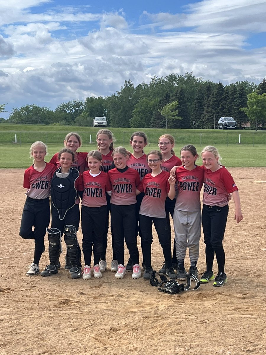 CardFastpitch's tweet photo. Cardinal Power - 10u champs - they went 3-0 at today’s Windom tournament! https://t.co/IgaIkq8iL6