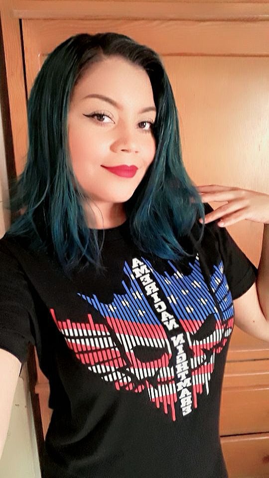 _Lizalien's tweet image. My @CodyRhodes shirts finally arrived and just in time for #HIAC they rock! 🔥🇺🇸☠🔥
