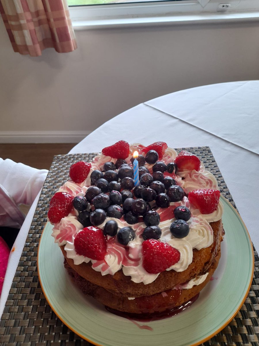 GodivaLodge's tweet photo. Thank you colleague Dee at #GodivaLodge for sending me these photos of resident Trixie enjoying her birthday and then all dressed up for her grandson’s wedding
~Emma @AnchorLaterLife https://t.co/5LV9JlpU93
