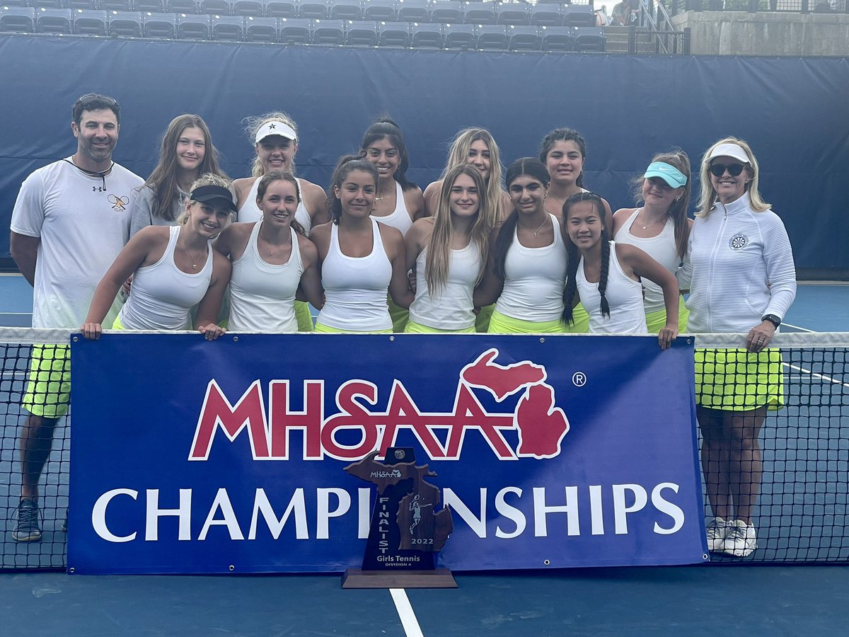 US_ASHsports's tweet photo. Congratulations to ASH Varsity Tennis - Runner-up in the @MHSAA D4 State Championship in Ann Arbor. You played with HEART and GRIT @StudentAthlete @MIPrepZone #ASHBoosterClub https://t.co/IR6Zo2L3Td
