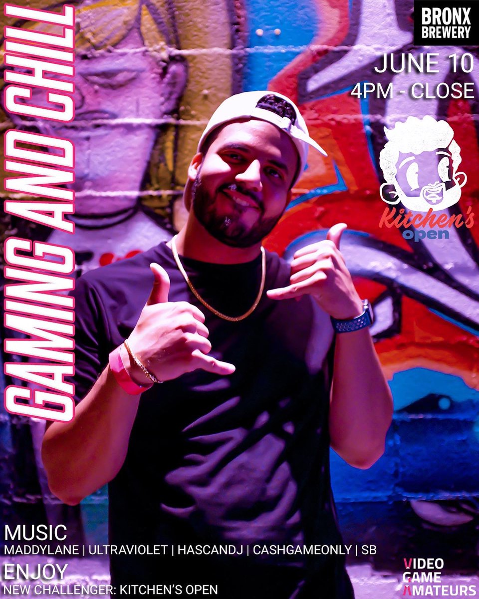 vgamateurs's tweet image. 6 days left and we have Uptown’s own master baker @KitchensOpen_ joining us with his infamous baked goods. Be sure to try everything he’s bringing on June 10th at @TheBronxBrewery!

👾1 special announcement per day regarding our guests and activations👾