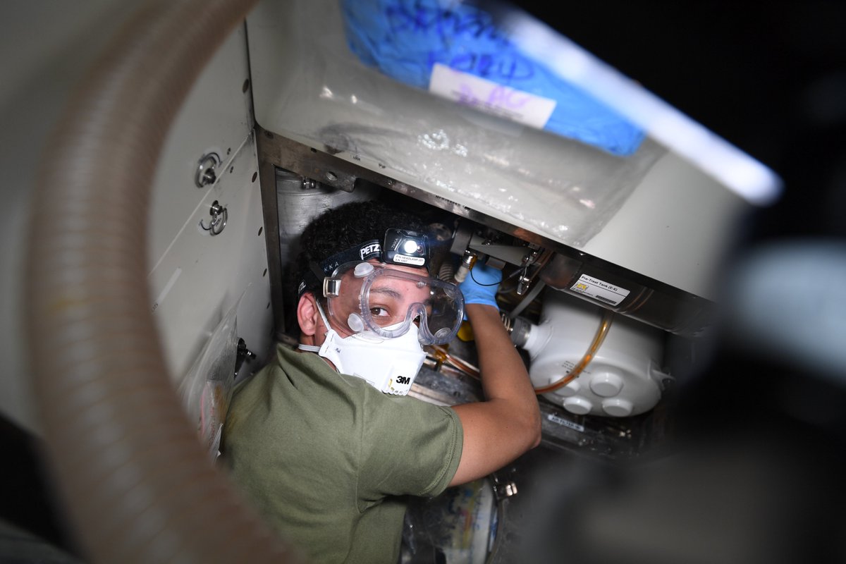 'There's no sweeter sound on the @Space_Station than the sound of a working toilet.' -@OlegMKS Each member of our crew brings unique skillsets to the table, but we all have to learn to be jacks of all trades, including space plumbing!