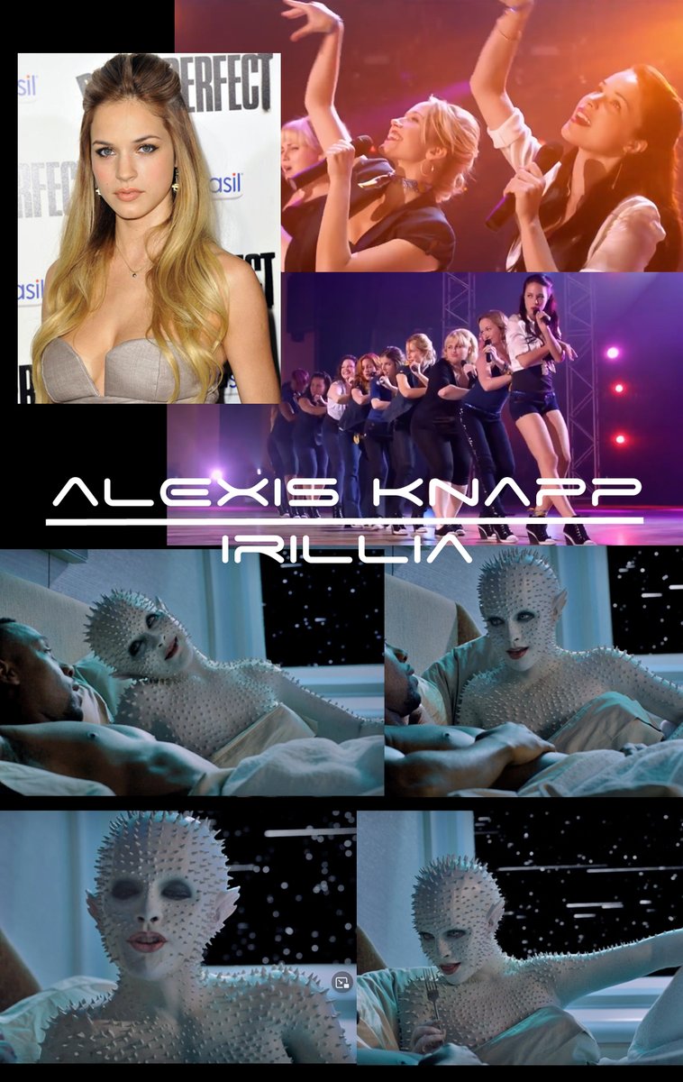 In the "Where have I seen them before" department - The exotic and prickly Illiria in the first episode of #TheOrvilleNewHorizons was played by Alexis Knapp, best known as "Stacie" in the Pitch Perfect trilogy of films; the tallest Bella with legs that go all the way up.