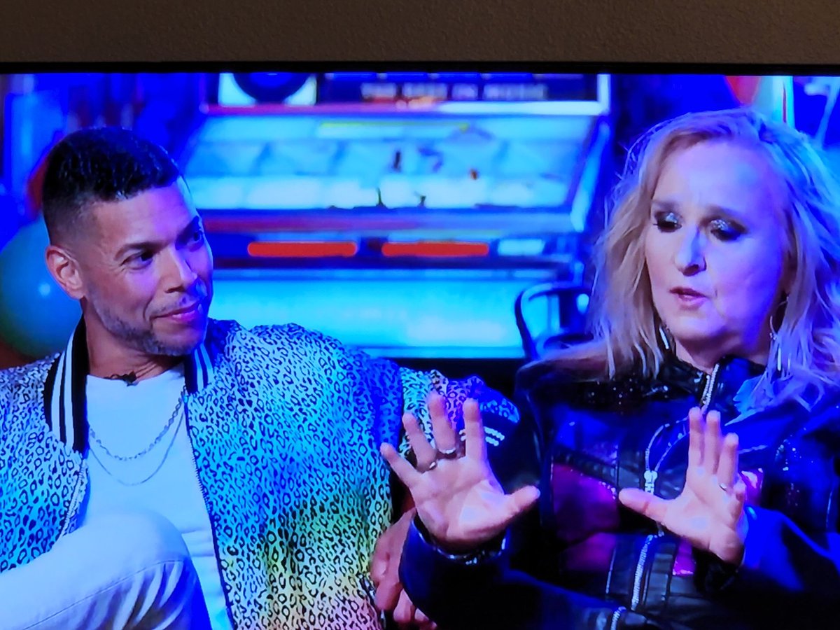 That moment when I realized I had access to a bunch of different channels because of this TV...immediately found a queer-focused program and YASSSSSSS there's <a href="/wcruz73/">Wilson Cruz</a> next to <a href="/metheridge/">Melissa Etheridge</a> and my life is made. 🏳️‍🌈
